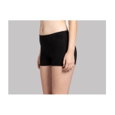 Tkeshto - Black Cotton Lycra Solid Women's Boy Shorts ( Pack of 2 ) - None