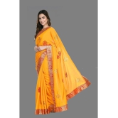 OFLINE SELCTION - Orange Silk Saree With Blouse Piece ( Pack of 1 ) - Orange