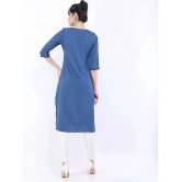 Ketch Polyester Printed Straight Womens Kurti - Blue ( Pack of 1 ) - None