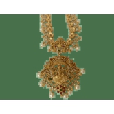 Stunning antique gold plated traditional Indian earrings with intricate detailing and pearl drops.