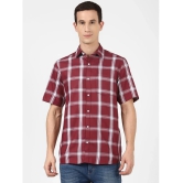 UrbanMark 100% Cotton Regular Fit Checks Half Sleeves Mens Casual Shirt - Maroon ( Pack of 1 ) - None