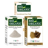 Indus Valley Bio Organic Kaolin Clay, Sandalwood & Mulethi Powder Combo-Set of 3 (300 g)