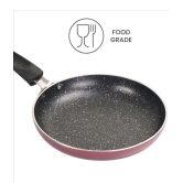 Milton Pro Cook Granito Non Induction Fry Pan, 14 cm, Burgundy | Flame Safe | Dishwasher Safe | Food Grade | Metal Spoon Friendly | Non - Stick | Bakelite Handle