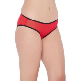 Clovia Red Lace Solid Womens Thongs ( Pack of 1 ) - None