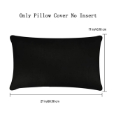 PINDIA Pack of 5 Black Pillow Cover - Black