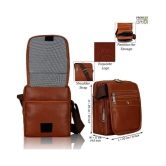 Leather World - Brown Solid Messenger Bag - Brown