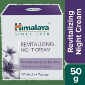 Himalaya Revitalizing Night Cream - White Lily & Tomato, For Dry To Combination Skin, Free From Alcohol & Parabens, 50 G