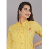 HIGHLIGHT FASHION EXPORT - Yellow Straight Cotton Women''s Stitched Salwar Suit ( Pack of 1 ) - None