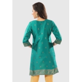 Meher Impex - Sea Green Art Silk Womens A-line Kurti ( Pack of 1 ) - None