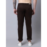 Rodamo  Men Brown Slim Fit Trousers