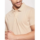 UBX - Beige Cotton Blend Regular Fit Mens Polo T Shirt ( Pack of 2 ) - None