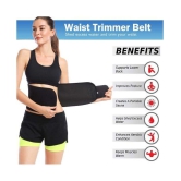 DynFIT combo of double spring tummy trimmer/ab exerciser and sweat slim belt for women and men - Black