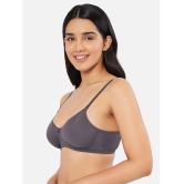 Amante - Dark Grey Nylon Lightly Padded Women's T-Shirt Bra ( Pack of 1 ) - None