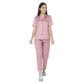 Smarty Pants Satin Nightsuit Sets - Pink Single - L