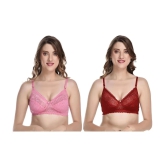 Kiran Enterprises Multicolor Net Non Padded Womens Everyday Bra ( Pack of 2 ) - None