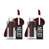 NEUD Matte Liquid Lipstick Combo Of Mauve-a-Licious and Espresso Twist With Two Lip Gloss Free