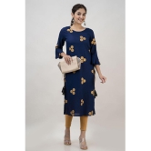 MAUKA - Blue Rayon Women's Straight Kurti ( Pack of 1 ) - None