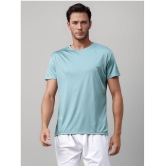 UrbanMark Polyester Regular Fit Solid Half Sleeves Men's T-Shirt - Blue ( Pack of 1 ) - None