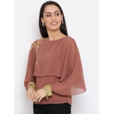 ALL WAYS YOU - Brown Polyester Womens Cape Top - XL