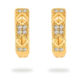 Drashti Collection Golden Huggies Earrings ( Pack of 1 ) - Golden