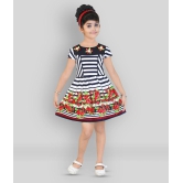 Zadmus - Multicolorcolor Cotton Blend Girl's A-line Dress ( Pack of 1 ) - 3-4 Years