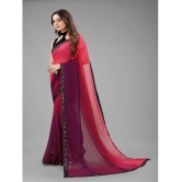 Apnisha Georgette Solid Saree With Blouse Piece - Rama ( Pack of 1 ) - Rama