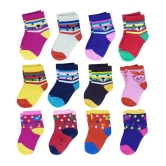 FOK Baby Cotton Socks From 11 To 12 Years - Pack of 6, Random Color - 11-12Years