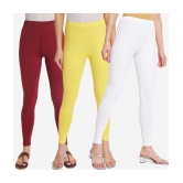 SELETA - Multicolor Cotton Women's Leggings ( Pack of 3 ) - None