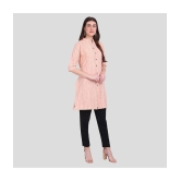 PPTHEFASHIONHUB Cotton Solid Straight Womens Kurti - Peach ( Pack of 1 ) - None