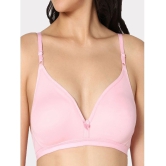 IN CARE LINGERIE - Pink Cotton Non Padded Womens Plunge Bra ( Pack of 1 ) - None