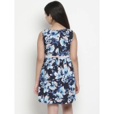 Oxolloxo Blue & Pink Floral Satin Dress