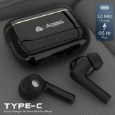 Aroma NB140 Galaxy 50 Hours* Playtime, Deep Bass, Fast Charging True Wireless Earbuds Bluetooth Headset  (Black, True Wireless)