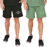 London Hills Mens Shorts Cotton Blend Shorts with Side Pockets | Shorts for Mens | Mens Cotton Shorts | shorts for men combo (Pack of 2)