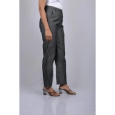 women pant for women western wear party wear Stylish Dark Grey Cotton Denim Silk  Pant (OTL-PNT-1004)-Grey / XXL