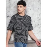 AUSTIZ Cotton Blend Regular Fit Printed Half Sleeves Mens T-Shirt - Black ( Pack of 1 ) - None