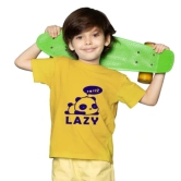 Boys Cotton Lazy Half Sleeve TShirt (Mustard) PID41496