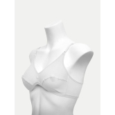 Women Flower Bra - White Color