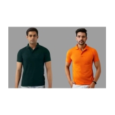 SKYRISE - Multicolor Cotton Blend Slim Fit Men's Polo T Shirt ( Pack of 2 ) - None