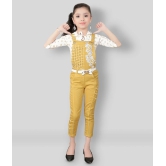 Arshia Fashions - Yellow Denim Girls Top With Dungarees ( Pack of 1 ) - None