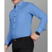 Supersquad Cotton Blend Regular Fit Full Sleeves Mens Formal Shirt - Light Blue ( Pack of 1 ) - None