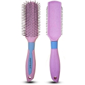 Majestique Flat Hair Brush Allpurpose Brush For Short Thick Tangles Hair Color May Vary