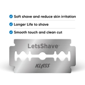 LetsShave Premium Blade, Pack of 50 Blades, 5 Tucks of 10 Blades, Chromium Ceramic Coated Blades, South Korea Technology, Blades for Men