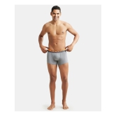 Jockey FP03 Men Super Combed Cotton Rib Solid Trunk with Ultrasoft Waistband - Monument - None