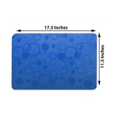 E-Retailer Set of 4 PVC Blue Fridge Mats - Blue