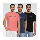 Zeffit - Multicolor Cotton Blend Regular Fit Mens T-Shirt ( Pack of 3 ) - None