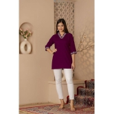 Kapadia Wine Rayon Womens Regular Top ( Pack of 1 ) - None