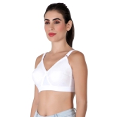 Eves Beauty Womens Non Padded Non Wired Full Coverage Bra-34D / White / Cotton Terylene Blend