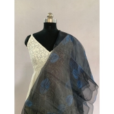 NVBO005-Black Color Organza | Per meter