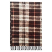 PENYAN Brown Checkered Woolen Scarves For Winters