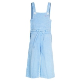 Naughty Ninos - Blue Cotton Girls Dungarees ( Pack of 1 ) - None